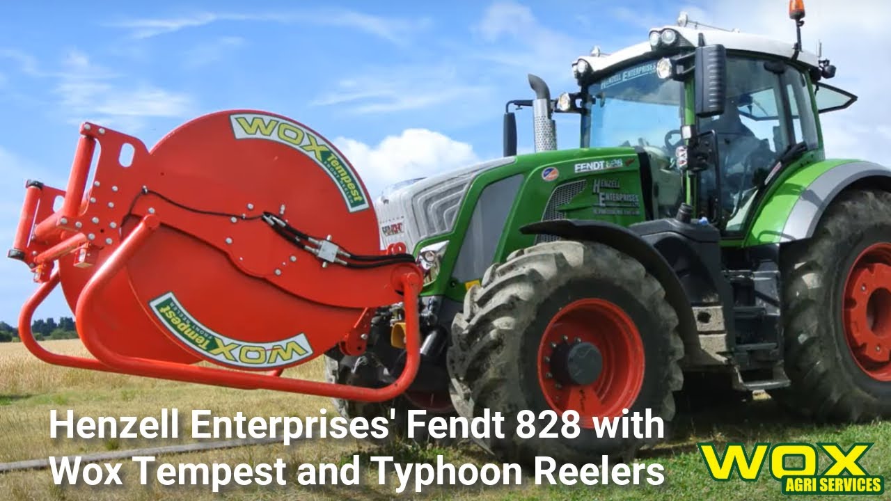 Henzell Enterprises' Fendt 828 with Wox Tempest and Typhoon Reelers | Wox Agri Services