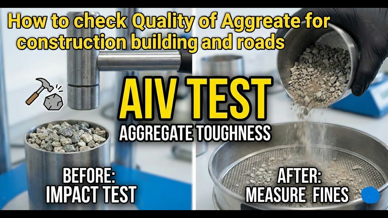 How to check Quality of Rock for construction building and roads.  AIV Test of Aggregates:
