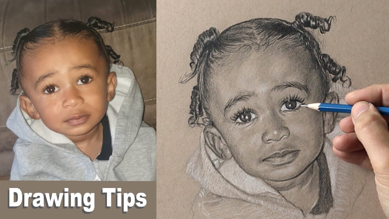 How to draw on Tan Toned paper. Narrated Tutorial ~  How to draw a realistic portrait of a boy