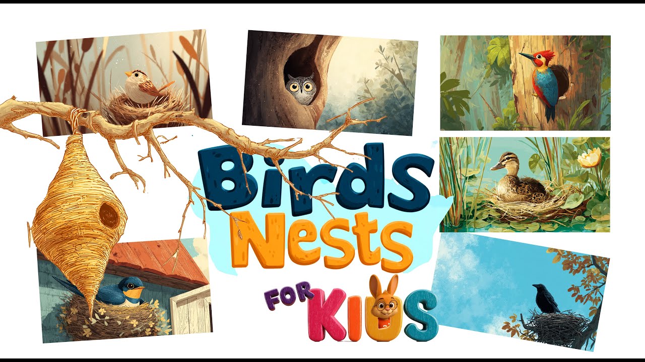 🐦✨ Birds and Their Nests for Kids! @KidsaiStudio05 #kidslearning #educationalvideo #birds names