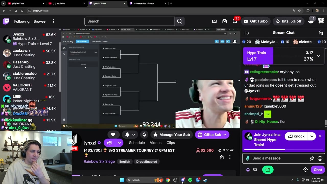 everyone mutes and leaves the Discord Call once Adin Ross joins...