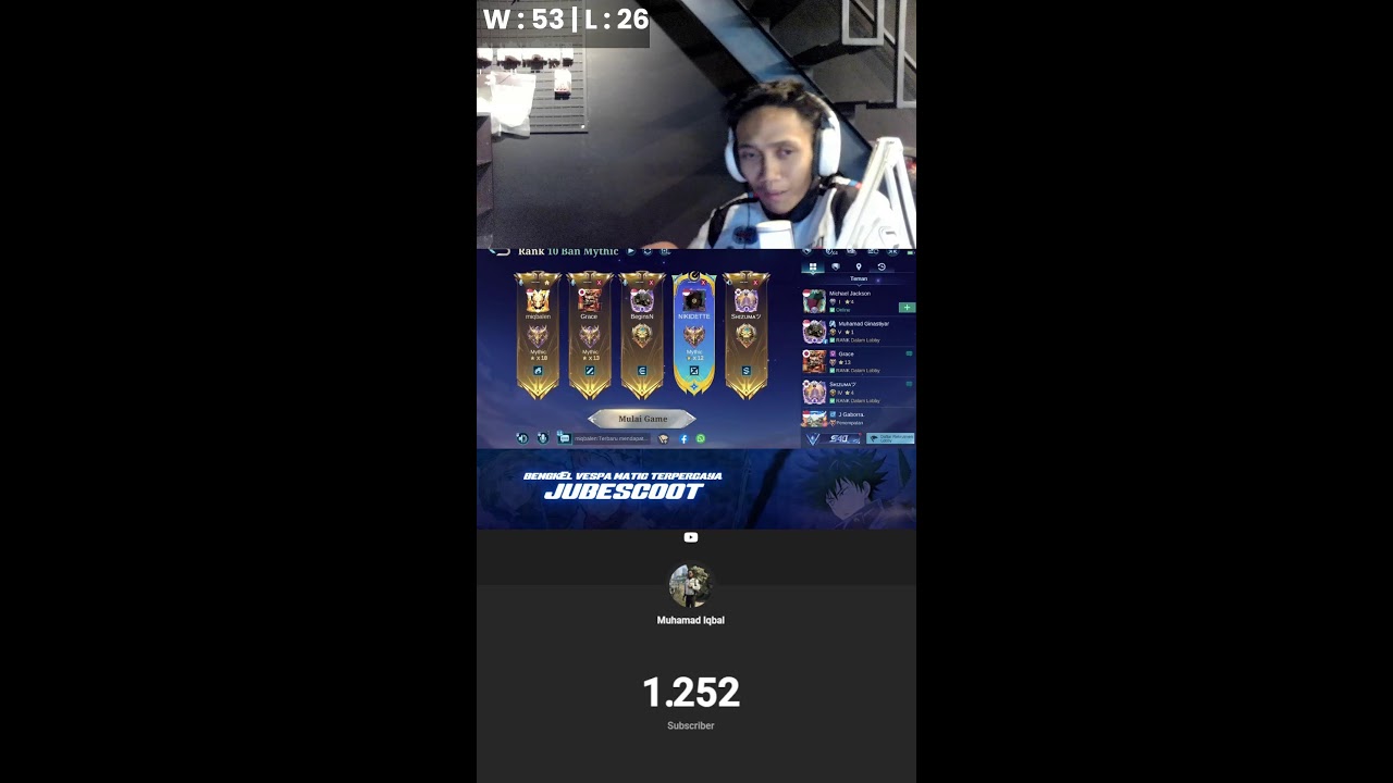 Push Rank Sampe Immortal Ex Penjoki - Mobile Legends
