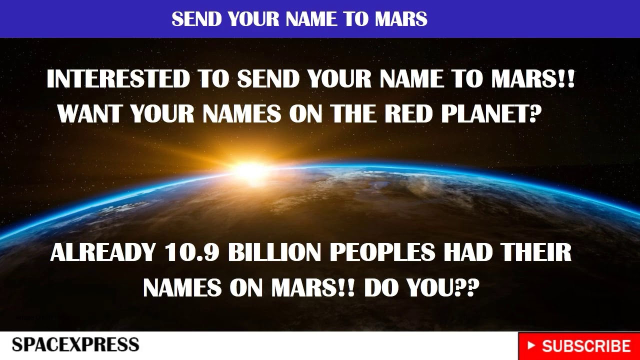 Send Your Name to Mars | Perseverance Rover | Mars 2020 | Future Mars Missions