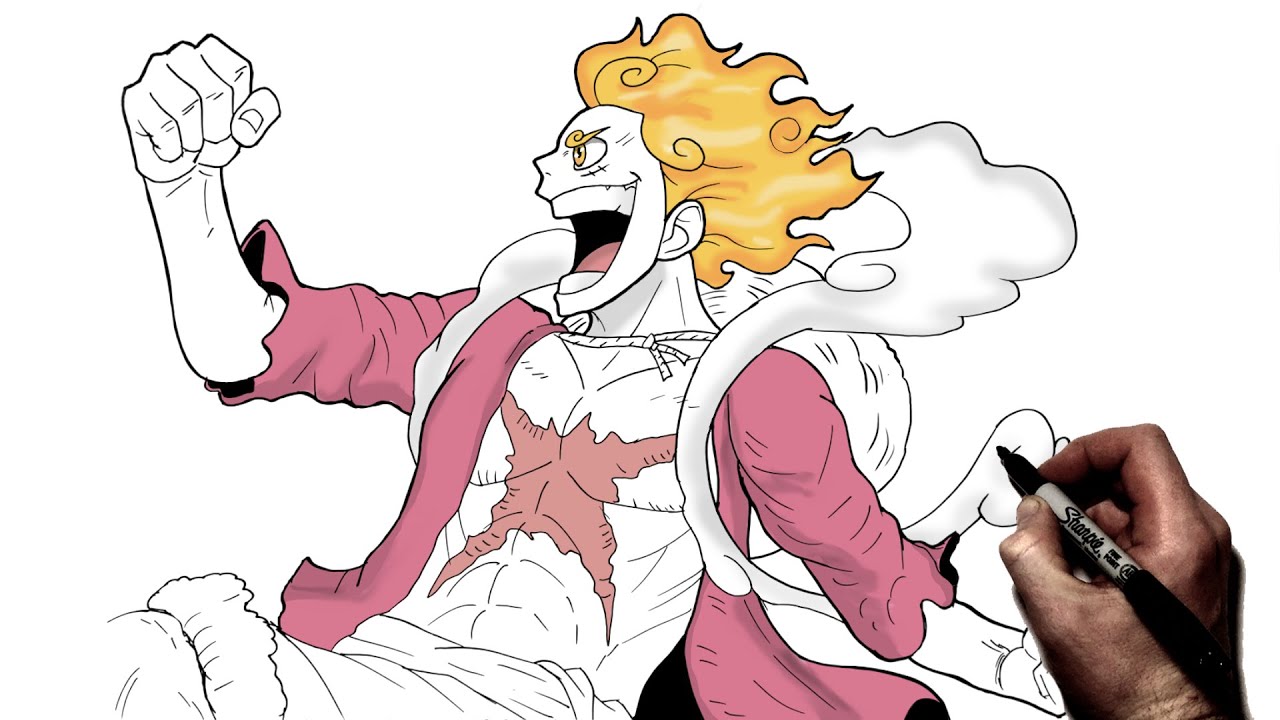 How To Draw Luffy Joy Boy (Gear 5) | Step By Step | One Piece