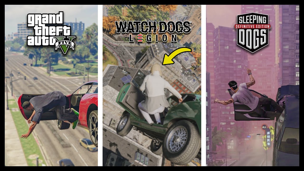 What Happens if You Get Out of A Car in MID-AIR in 15 OPEN WORLD Games? (2001-2023)
