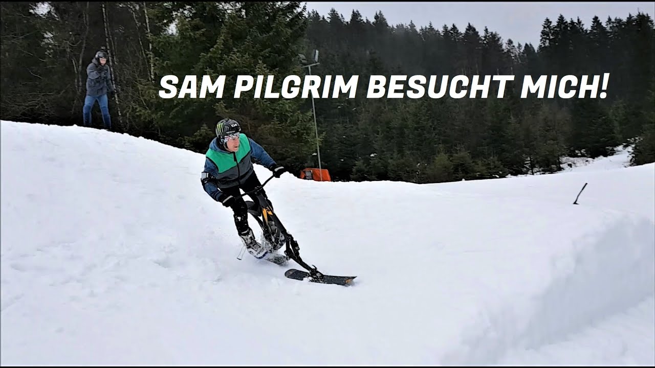 SAM PILGRIM besucht mich in Winterberg - Sledgehammer SKIBIKE-ACTION