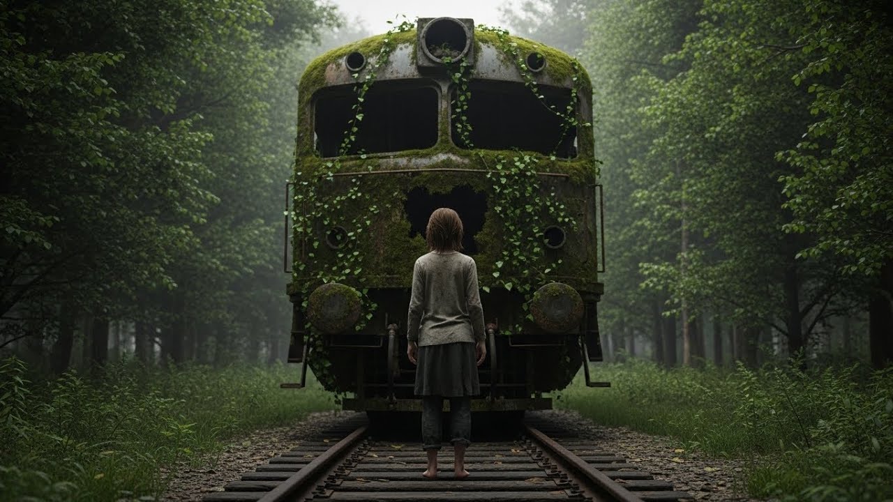 A Menina Órfã se escondeu em um Trem Abandonado… então alguém sussurrou seu Nome no Escuro