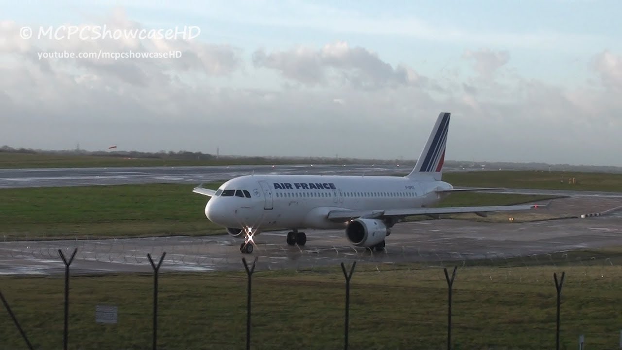 AIR FRANCE A320 'CROSSWIND' TAKE OFF 23R (MAN/EGCC)