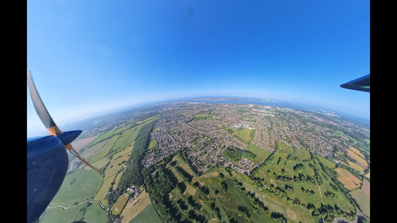 Rans S6ES Flight Chirk to Blackpool over Liverpool