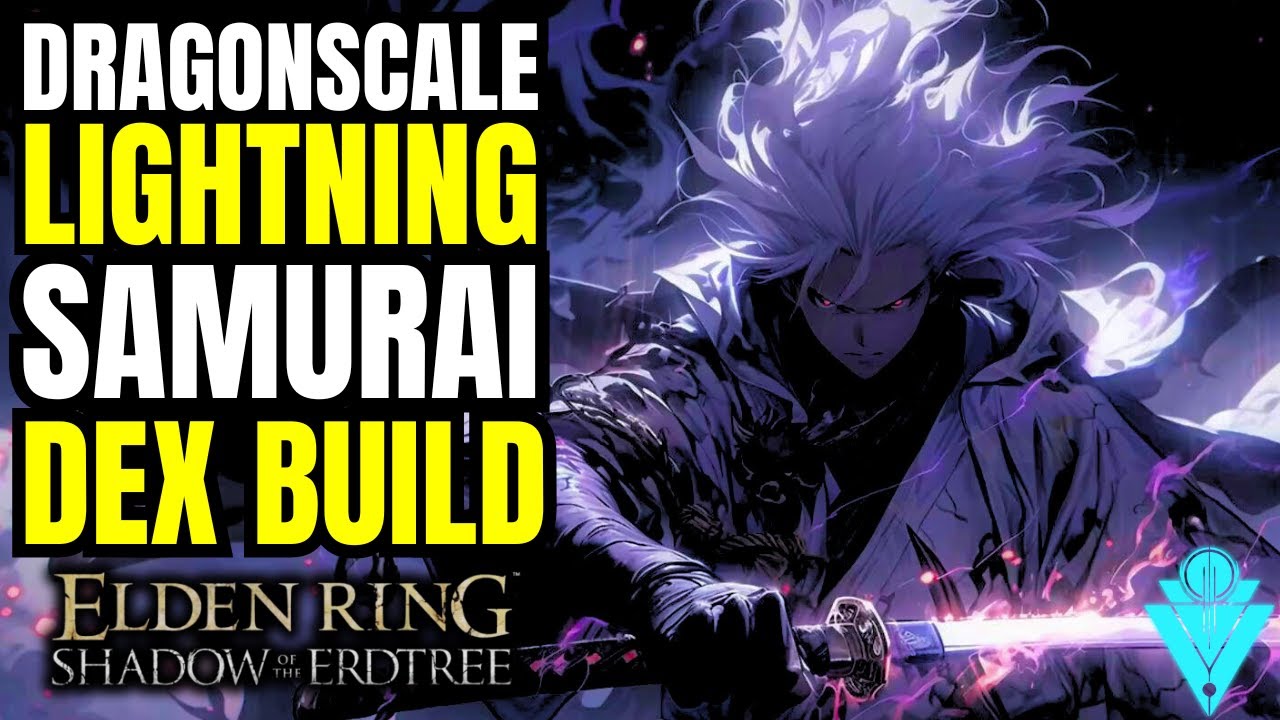 Elden Ring The Best Dragon Scale Blade Katana Lightning Samurai Build (Dex Build).
