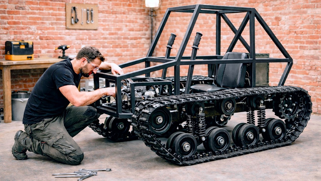 Man Builds $10,000 Tracked All-Terrain Vehicle from Scratch | Start to Finish by @КБ Морозов
