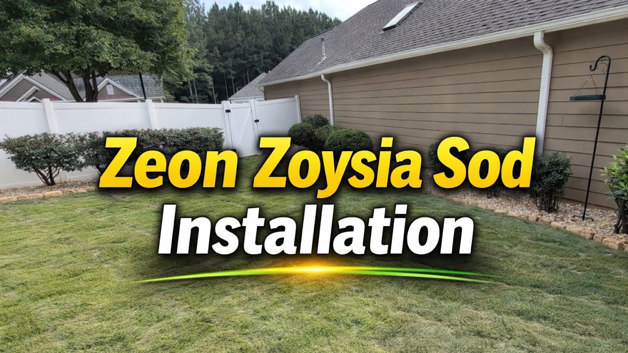 Zeon Zoysia Sod Install + River Rock and Decorative Gravel Design By Brooks Landscaping 