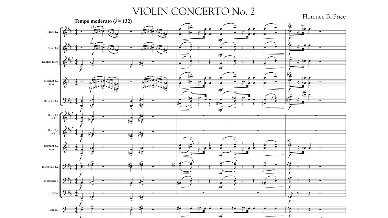 [Score] Florence Price - Violin Concerto No. 2 (1952)