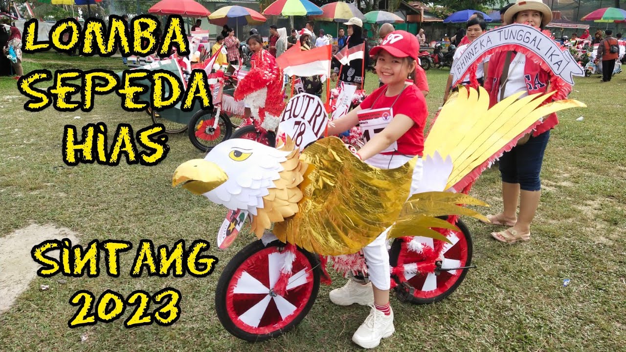Lomba sepeda hias,Juara Favorit. Tema kemerdekaan.HUT RI. 17 Agustus 1945.Sintang