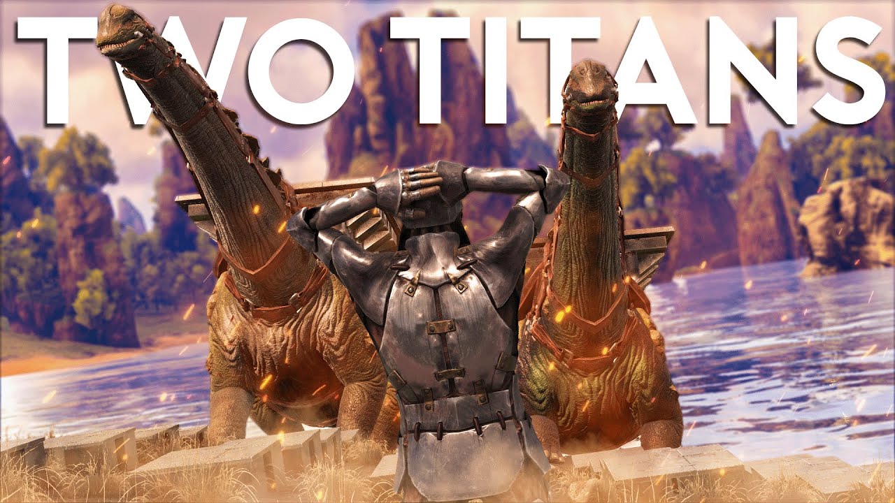 PARTY FOBBING WITH TITANOSAURS! Ark PvP