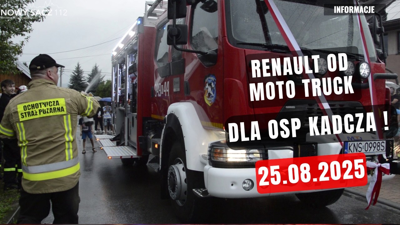 OSP Kadcza z nowym Samochodem ! - Powitanie GBA Renault D16  ! 💪