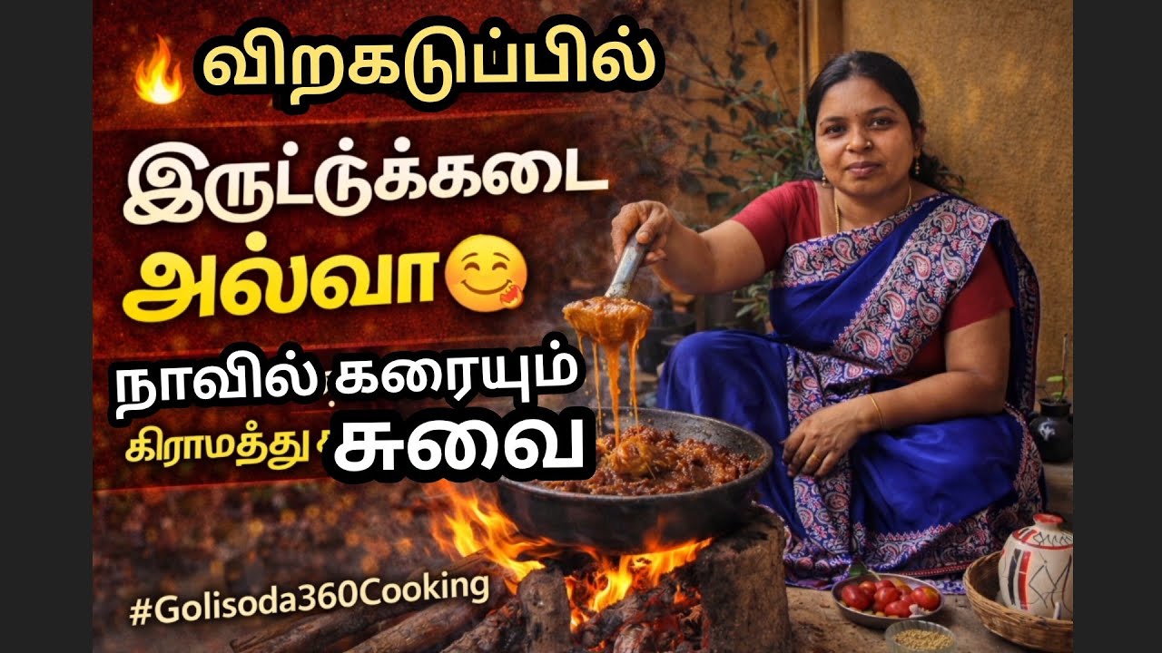 விறகடுப்பில் கிராமத்து அல்வா 😍 || பாட்டி காலத்து ரகசிய ரெசிபி || Golisoda360cooking VillageHalwa