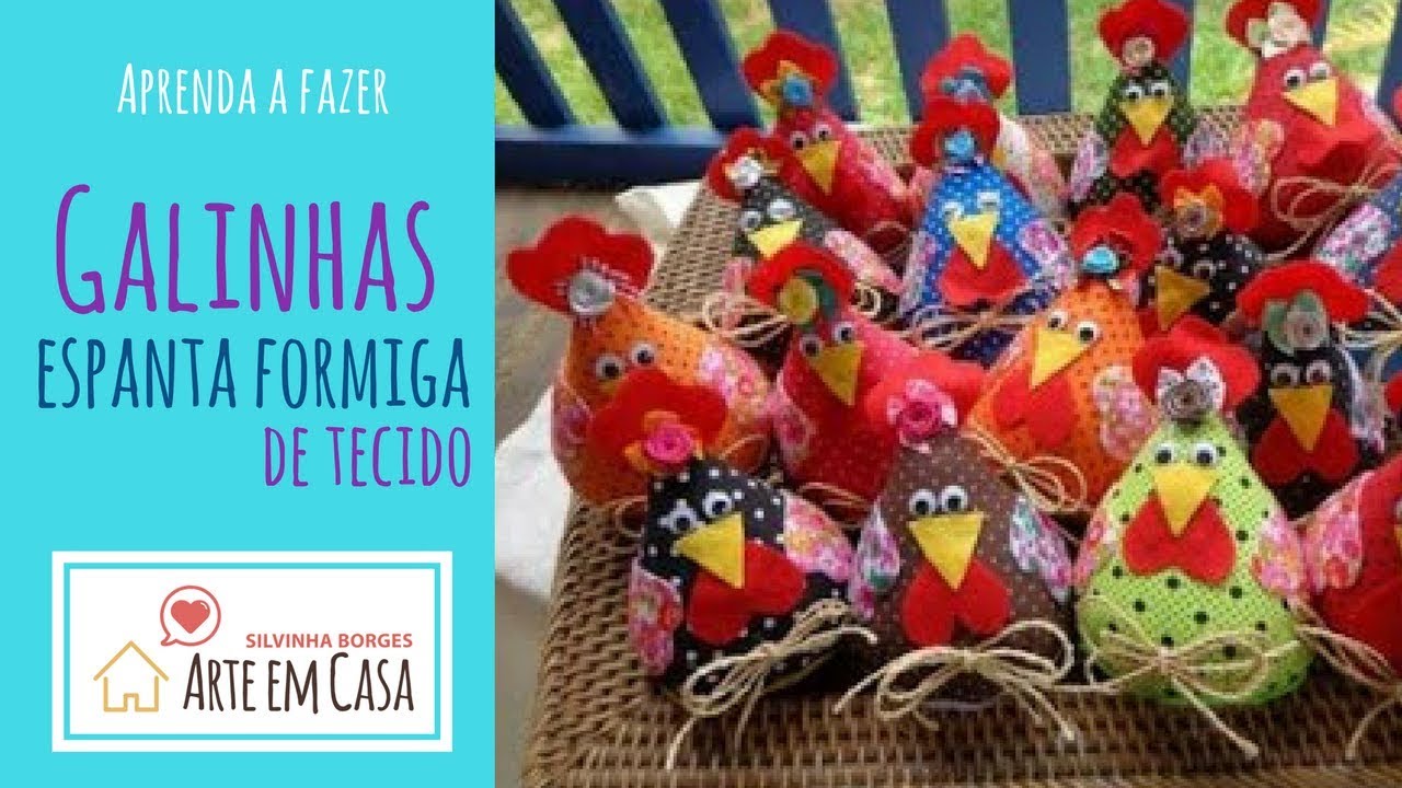 Como Fazer Galinhas Espanta Formiga de Tecido