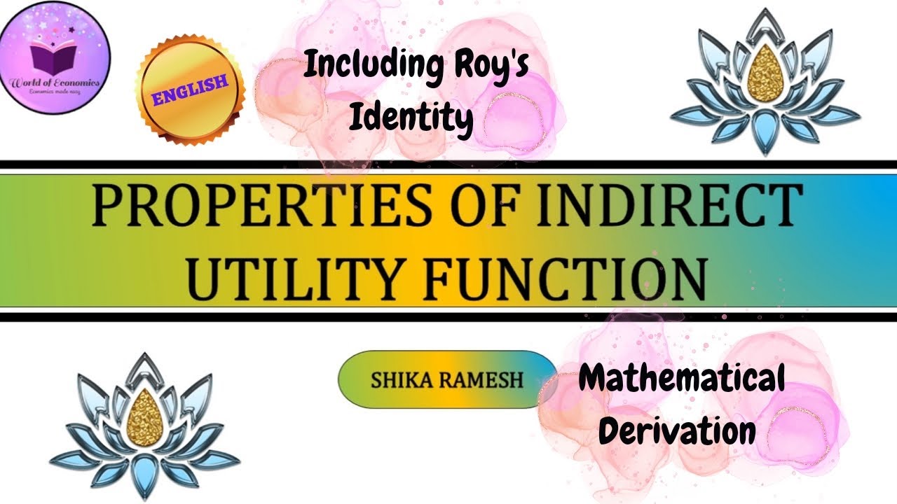 Properties of Indirect Utility Function
