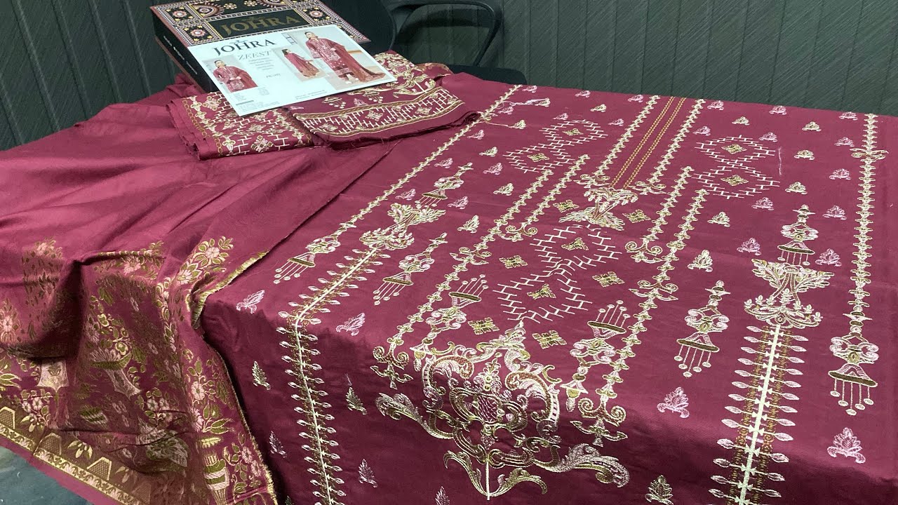 Johra New Volume Zesst | Lexury Khadder Embroidered With Jacquard Khadder Duppata