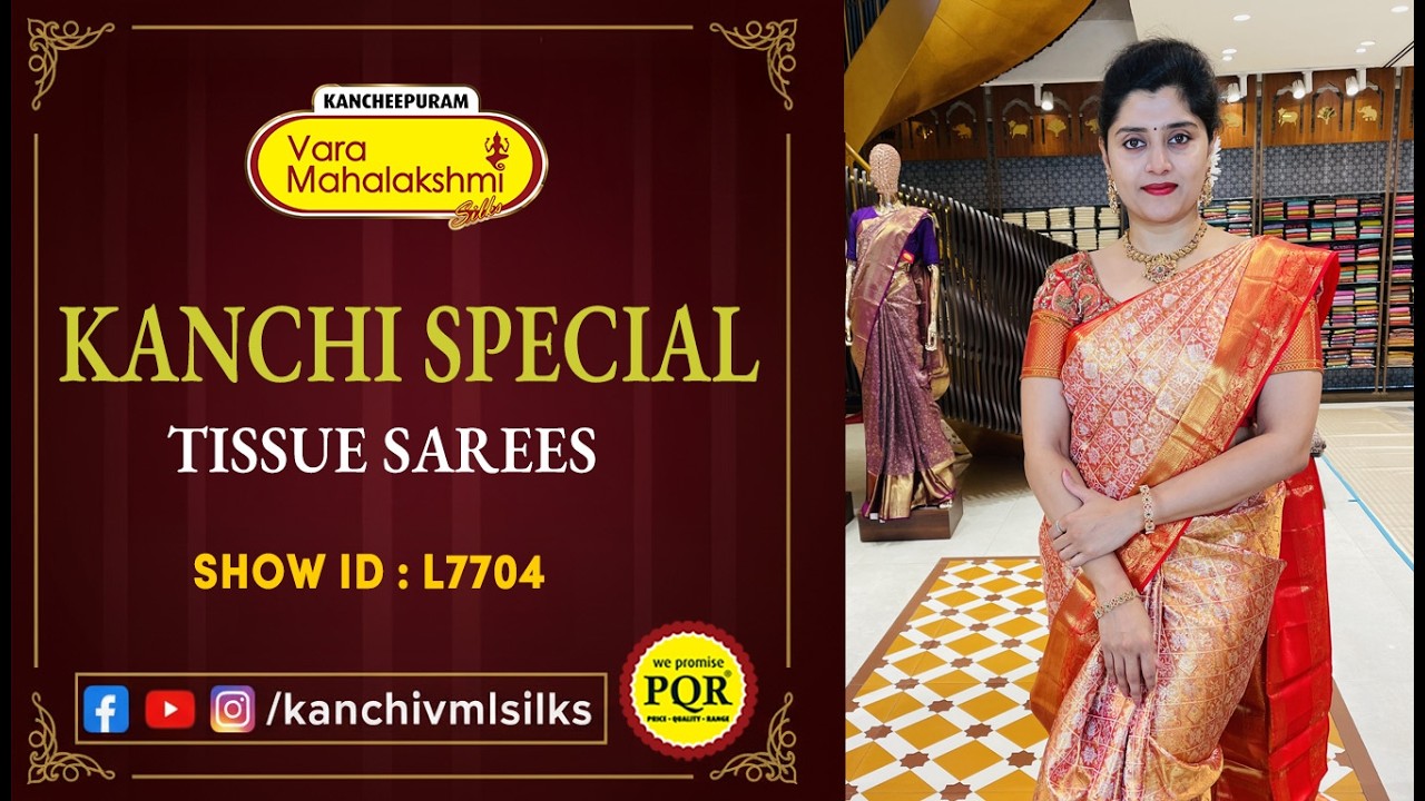 Kanchi Special Tissue Sarees  WhatsApp Number 89 0001 0002 | Kancheepuram Varamahalakshmi Silks LIVE