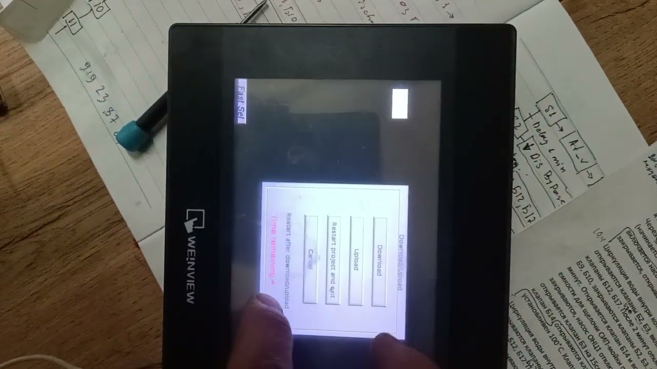 Weinview HMI TK6070IQ download program with USB / Авваин барноманависи бо Weinview HMI