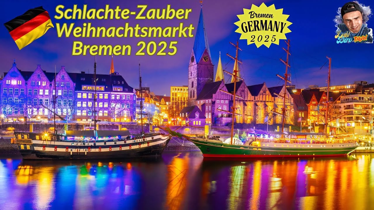 Schlachte-Zauber Bremen Weihnachtsmarkt 2025 Walk🌏Bremen / Germany✈️ 🇩🇪 - December 2025 - (4K Video)