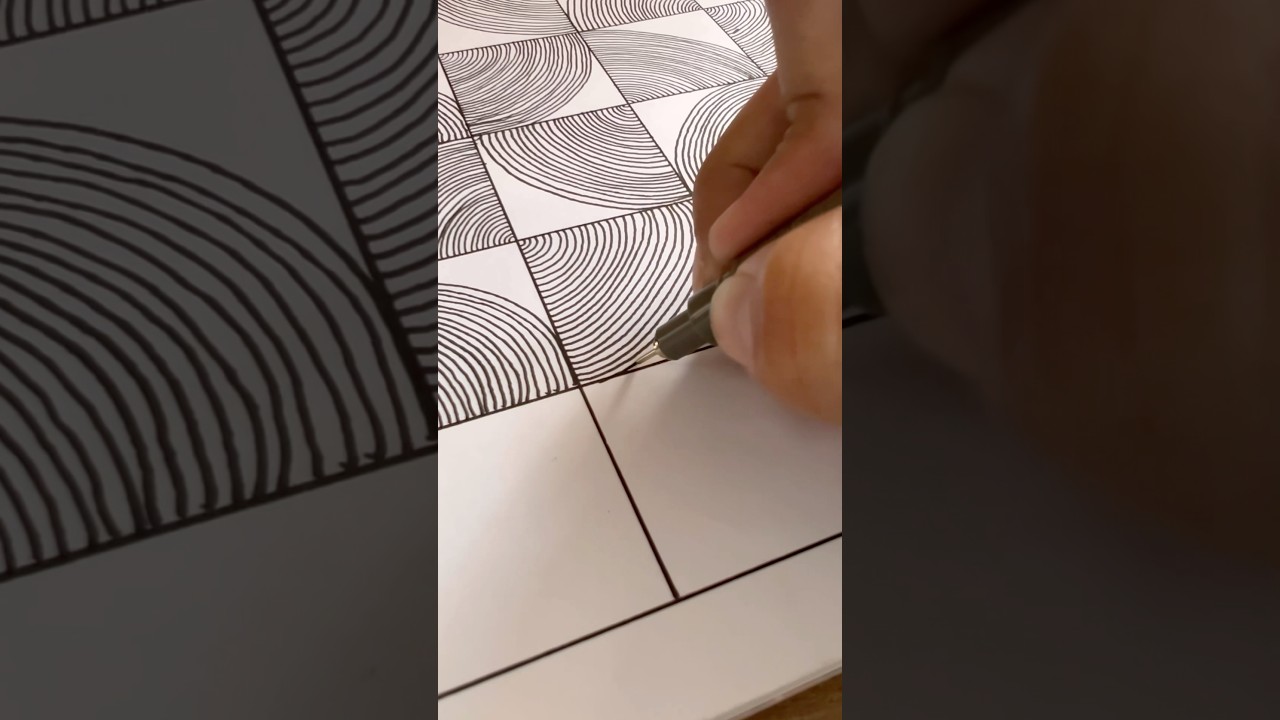 Easy Zentangle art #peacefulart #peace #stressreliever #relaxingart #calmingart #zendoodle #zenart
