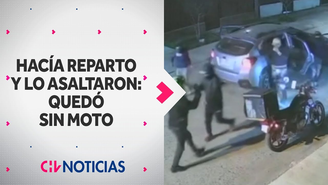 Video muestra ASALTO A REPARTIDOR de comida en Conchalí: Le quitaron su moto - CHV Noticias