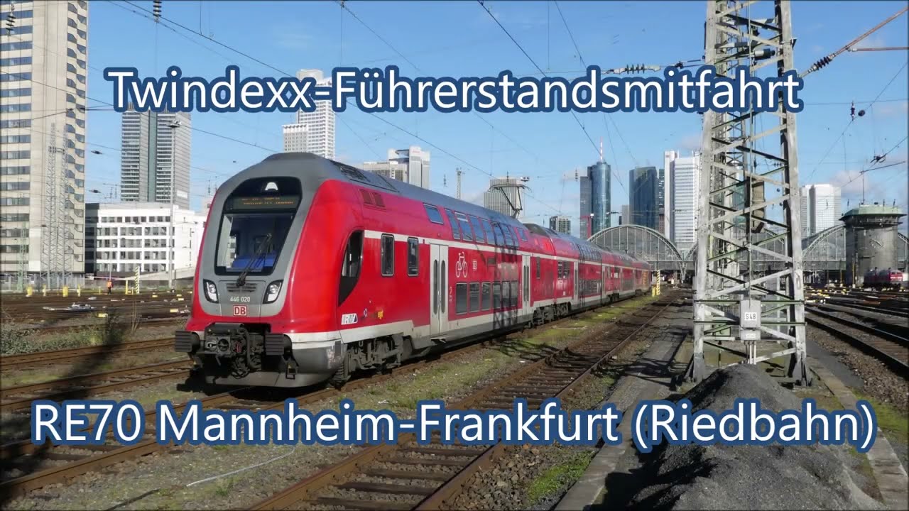 Twindexx-Führerstandsmitfahrt Riedbahn Mannheim-Frankfurt (RE70)