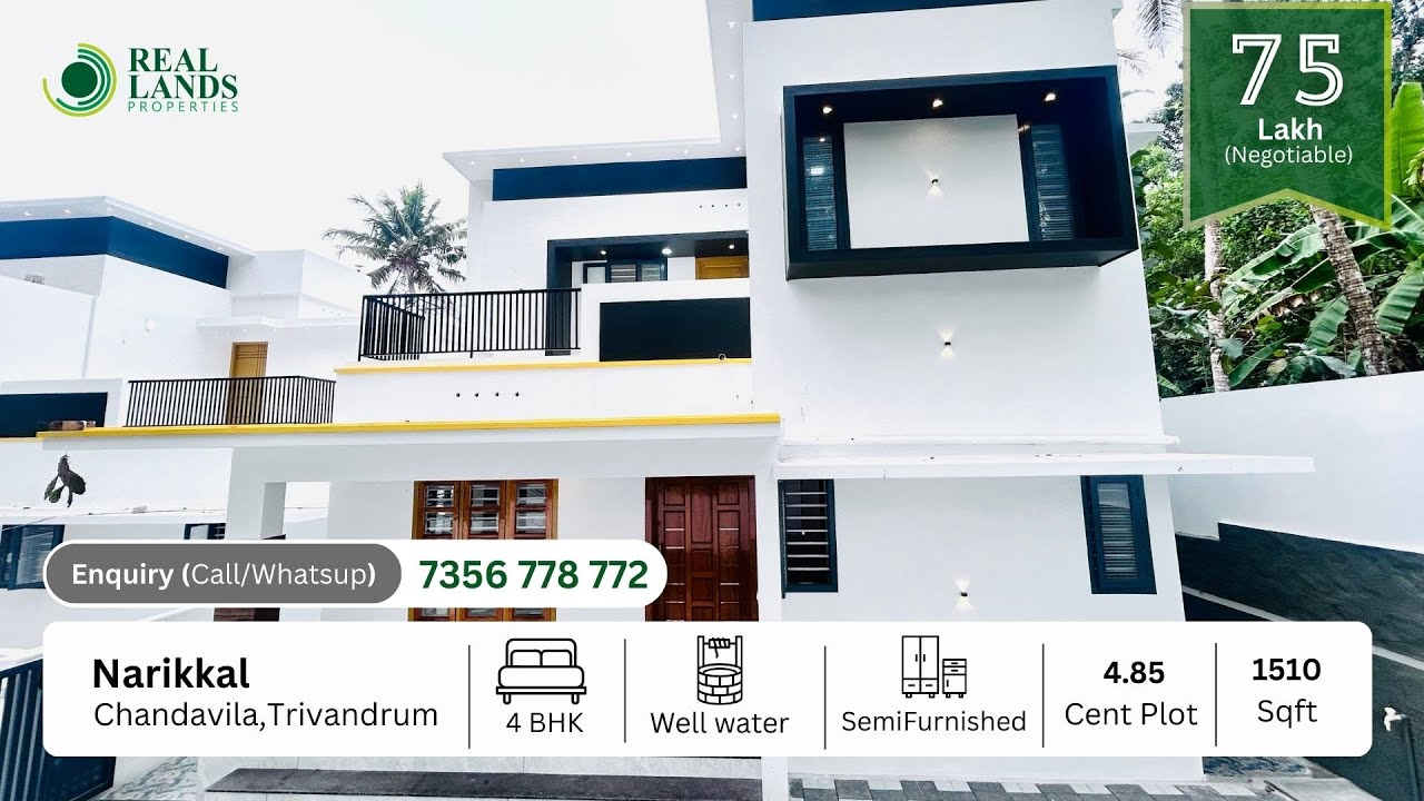 Chanthavila,Trivandrum New beautiful House for Sale @ 75Lakh (Negotiable)