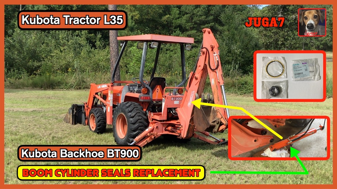 How to Replace Kubota BT900 Backhoe Boom Cylinder Seals Step by Step
