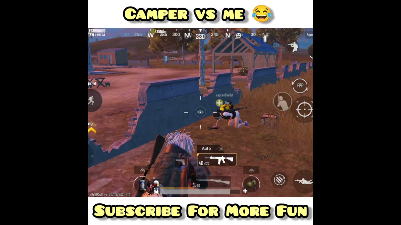 Camper vs Me 😂 || Insane Nobody  || #bgmi #bgmishort #casetoo #galatseen #jonathan #camper