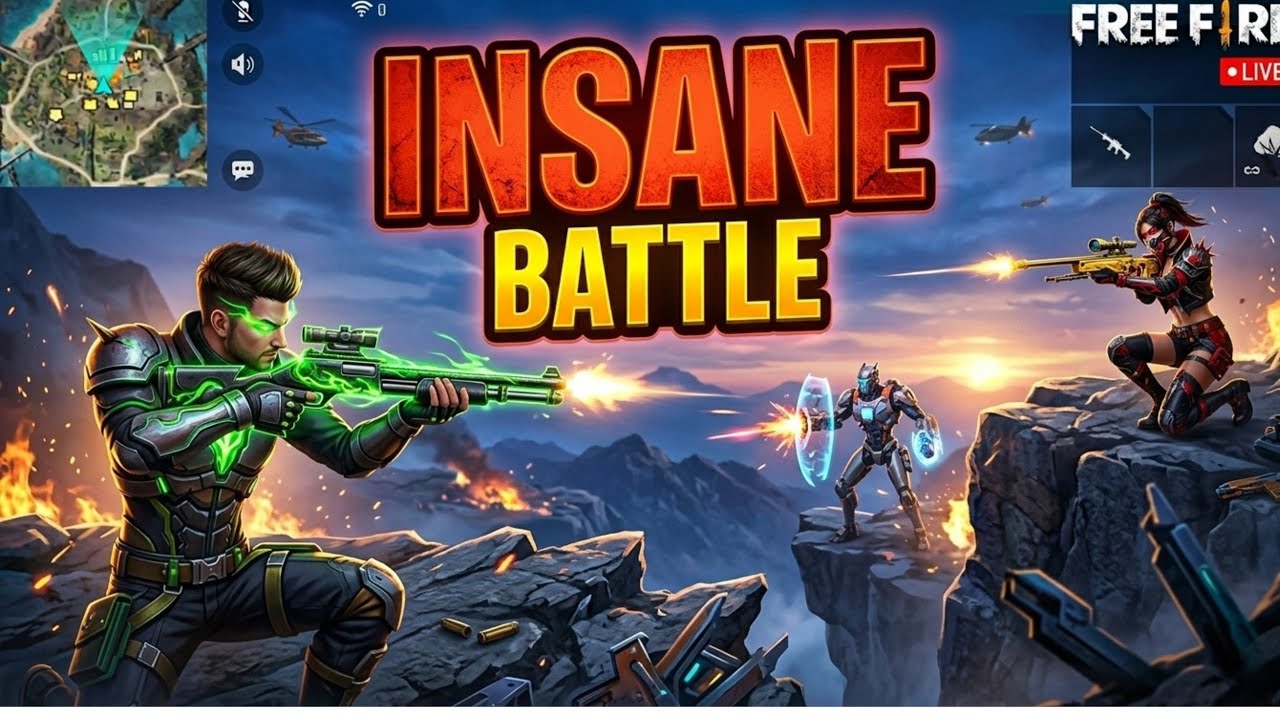 🎯 FREE FIRE LIVE: INSANE 1v4 CLUTCH & RANK PUSH TO