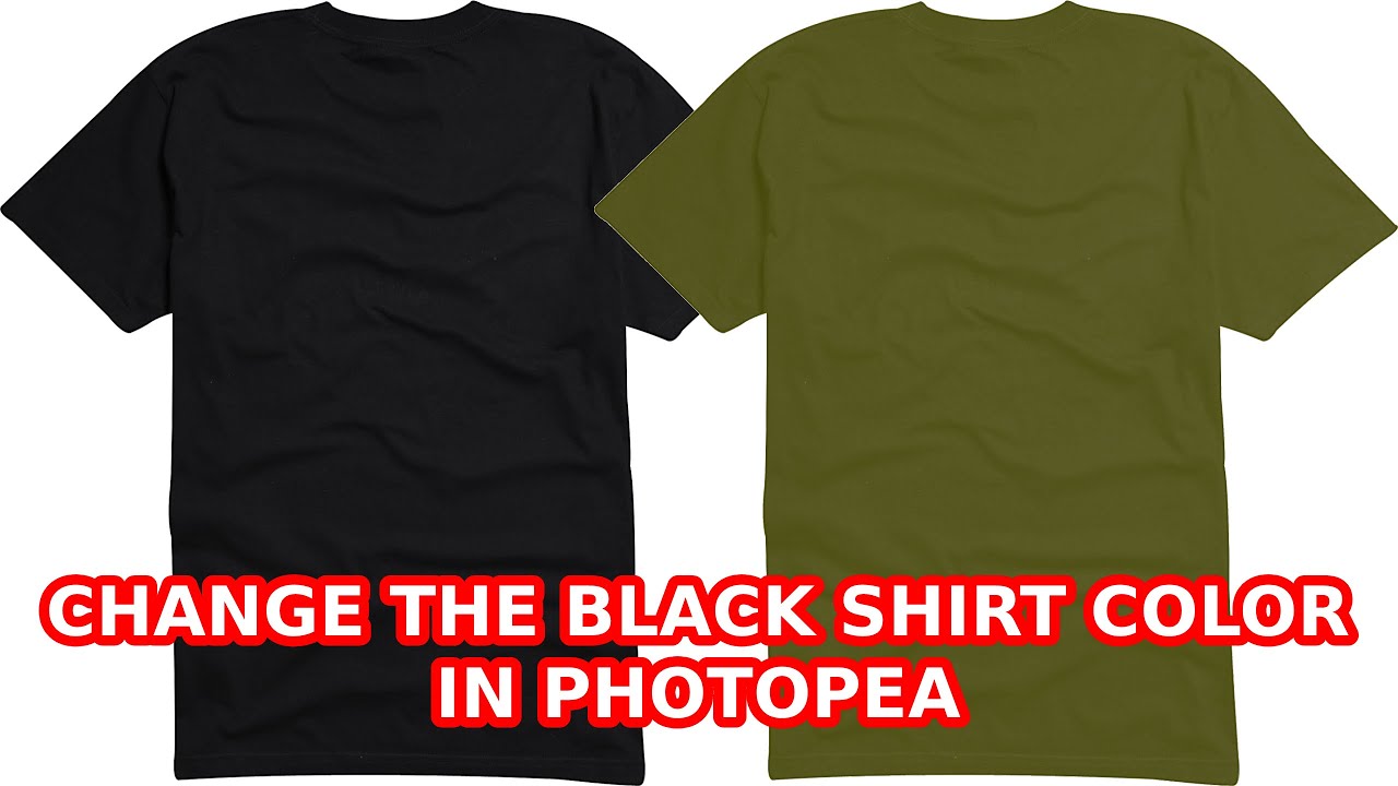 SIMPLE AND EASY || HOW TO CHANGE THE BLACK SHIRT COLOR IN PHOTOPEA || PHOTOPEA TUTORIAL