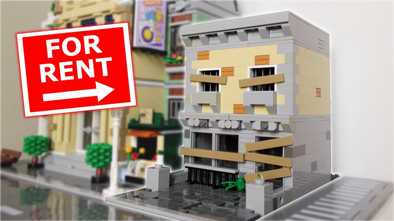 Abandoned Building for Rent in My Custom Lego City Build // Rebrickable Modular Lego MOC
