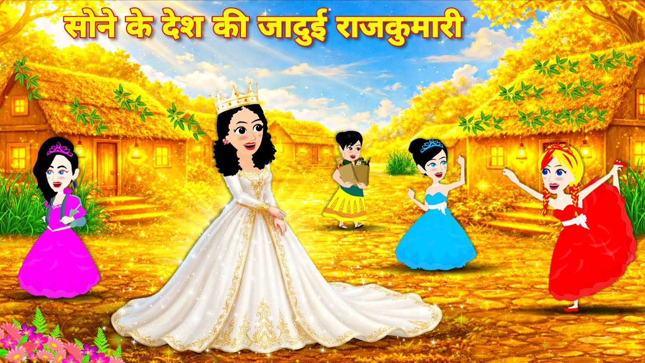 सोने के देश की जादुई राजकुमारी 👑 | Golden Village | Magical Hindi Story | Hindi kahaniya | Cartoon