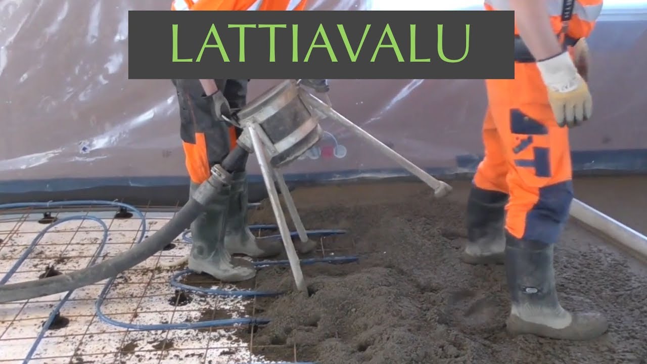 Omakotitalon lattiavalu tehdään kuivabetonilla @KRANTTUTANTTU