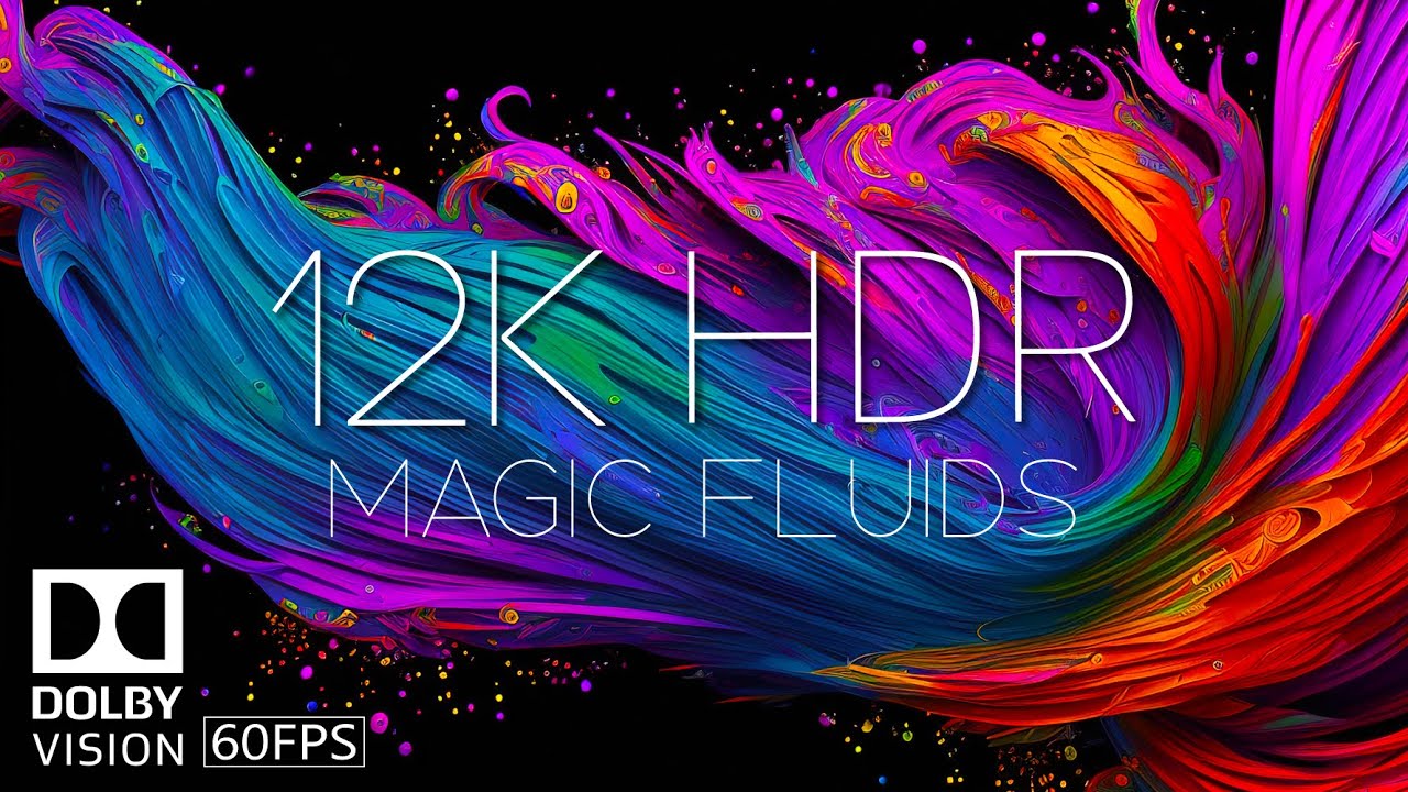 MAGIC FLUIDS - 12K HDR 60FPS DOLBY VISION - MACRO COLORS - HDR VISUALS - FLUID ART
