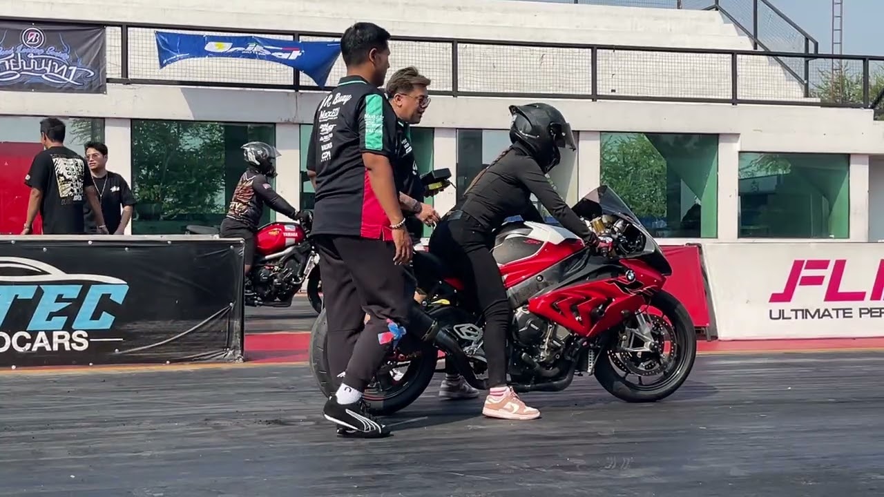 ขุนเเผนเยอรมัน S1K M1000RR ซ้อมสนามคลอง5 สายบันเทิง402เมตร
