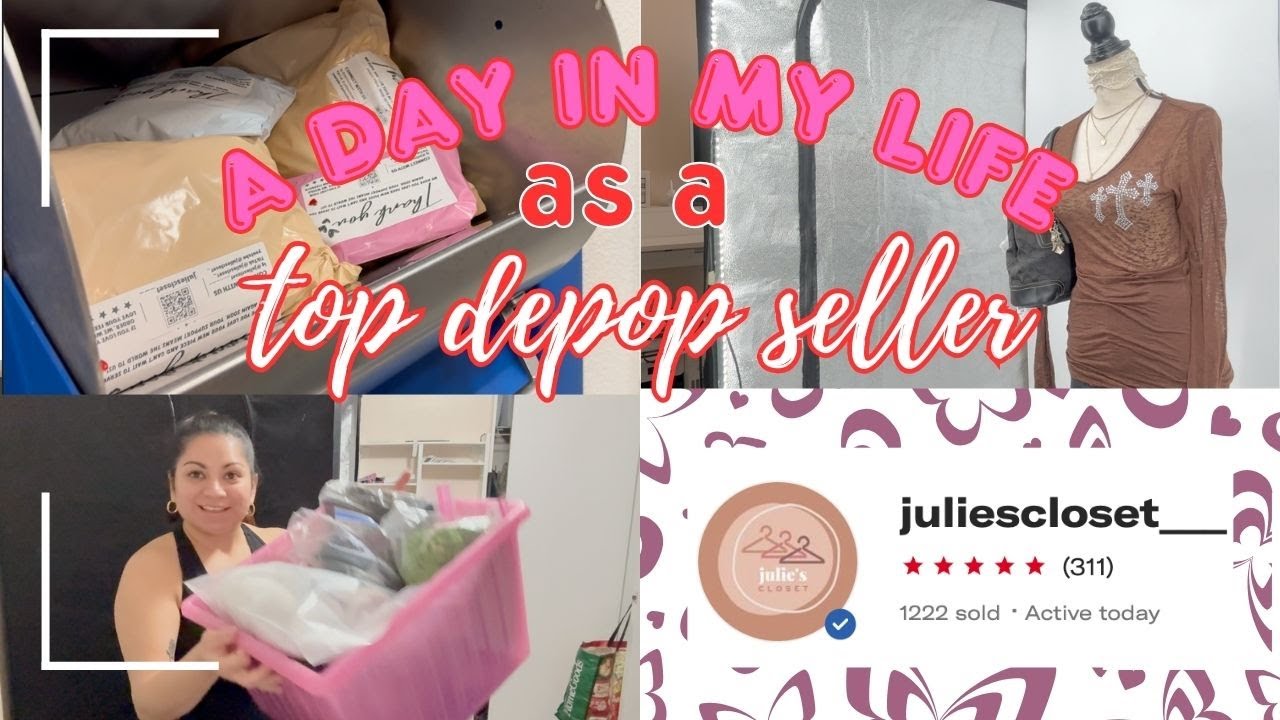 productive diml top depop seller - taking depop pictures + packaging depop orders + more