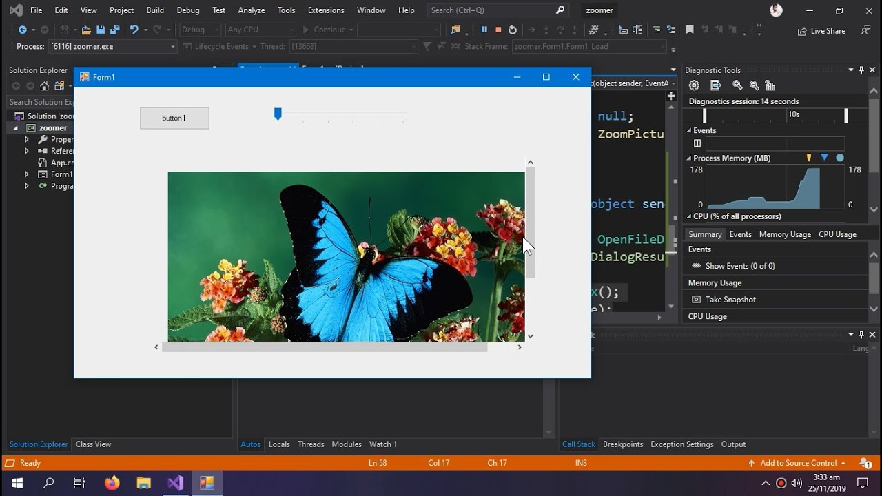 Увеличение и уменьшение изображения в PictureBox | C# Windows Form