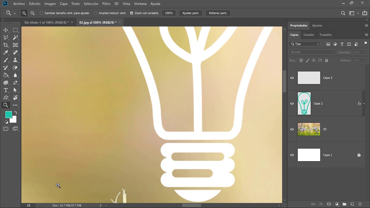 Herramienta Lupa en Photoshop