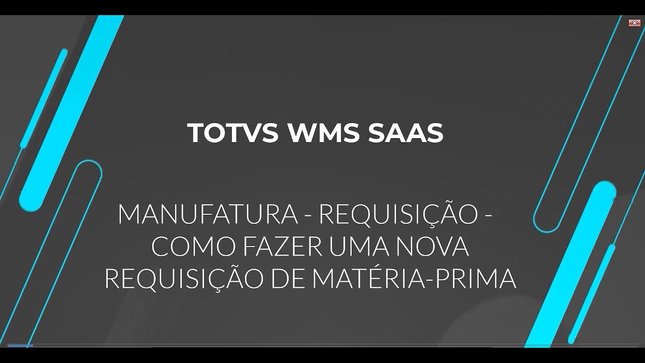 How To | WMS SaaS | Manufatura | Requisi&ccedil;&atilde;o | Etapa 1 - Como Fazer Nova Requisi&ccedil;&atilde;o de Mat&eacute;ria-prima