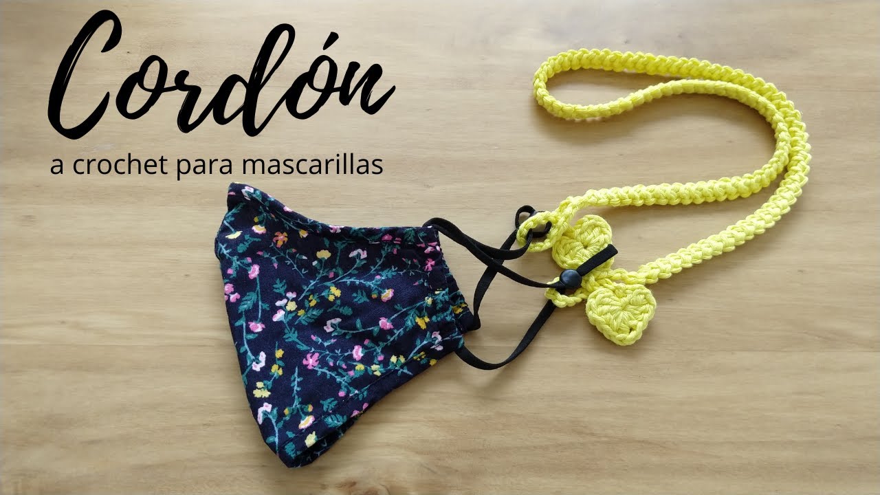 Como tejer cordón a crochet para sujetar mascarilla