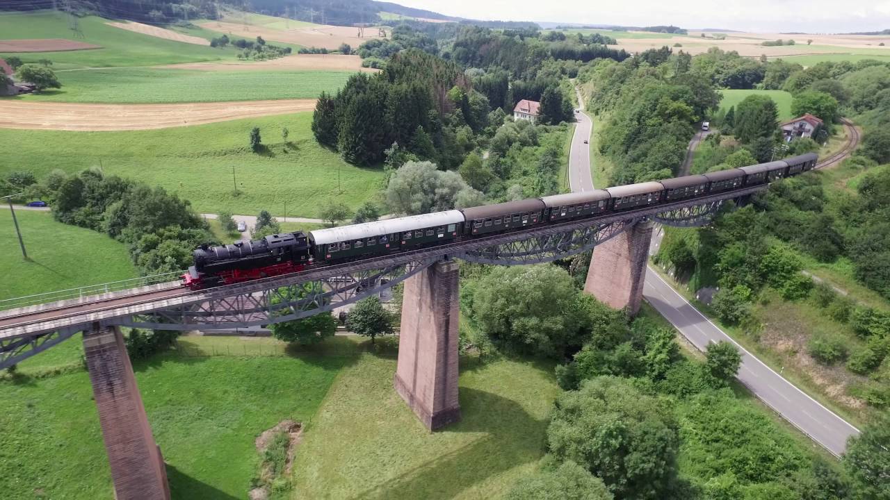 Dampflokfest BB 262 und 50.2988 Sauschwänzlebahn Wutachtalbahn Blumberg - Weizen 2160p UHD 4K