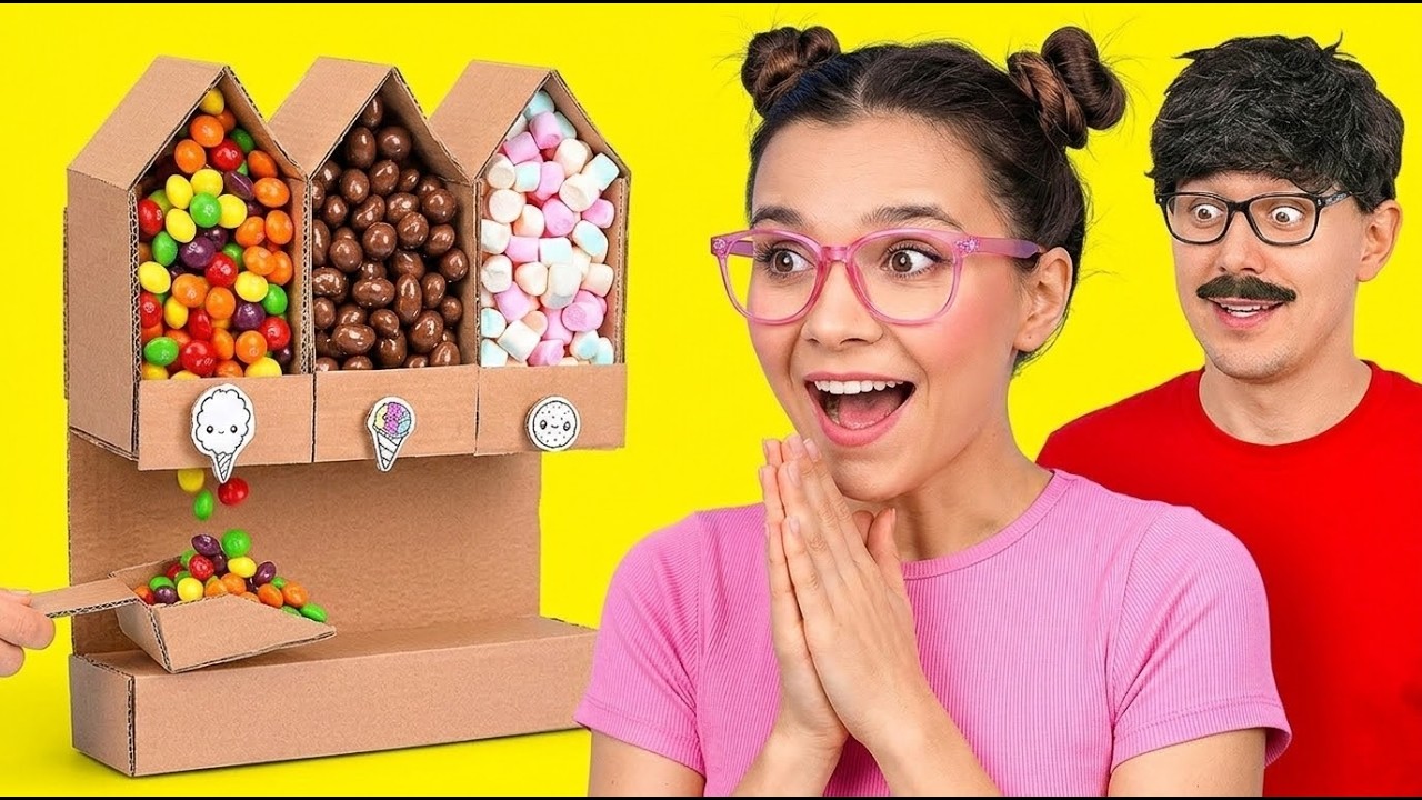 GAAF DOE-HET-ZELF KARTONNEN SNOEPAUTOMAAT || Schoolknutsels & leuke ideeën voor ouders door 123 GO!