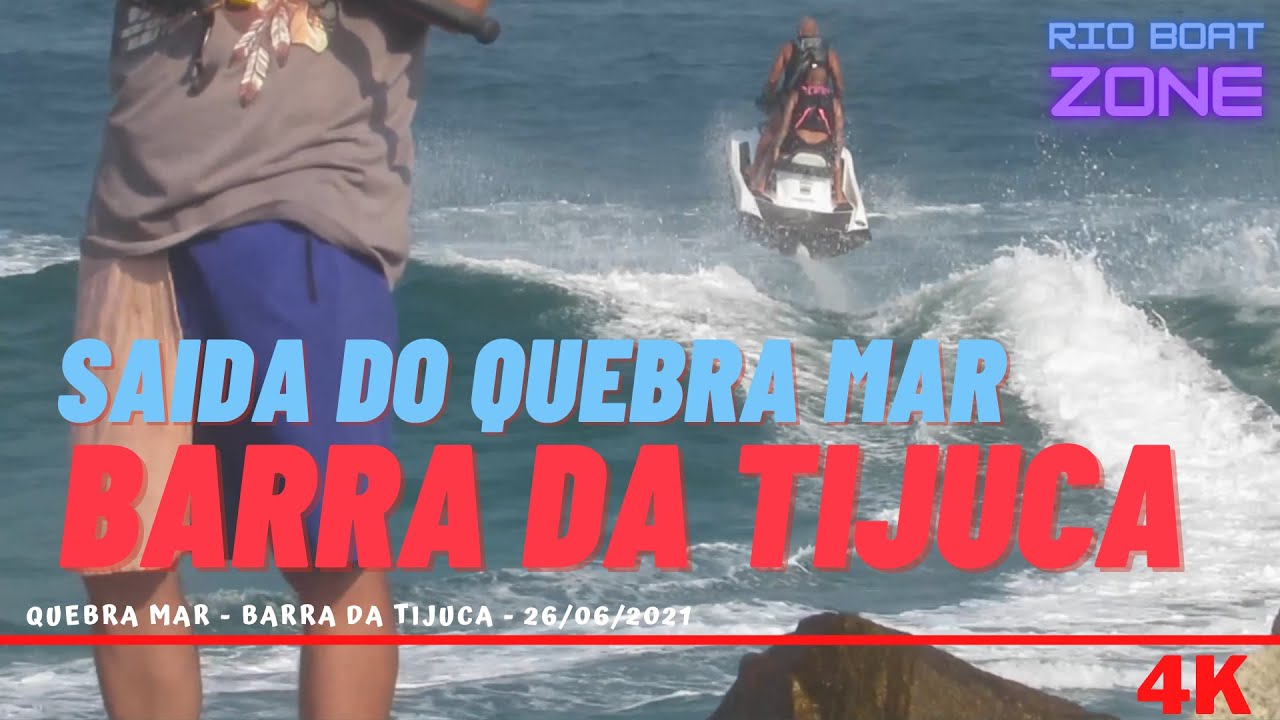 Saída do quebra mar - Barra da tijuca - jet ski e barcos