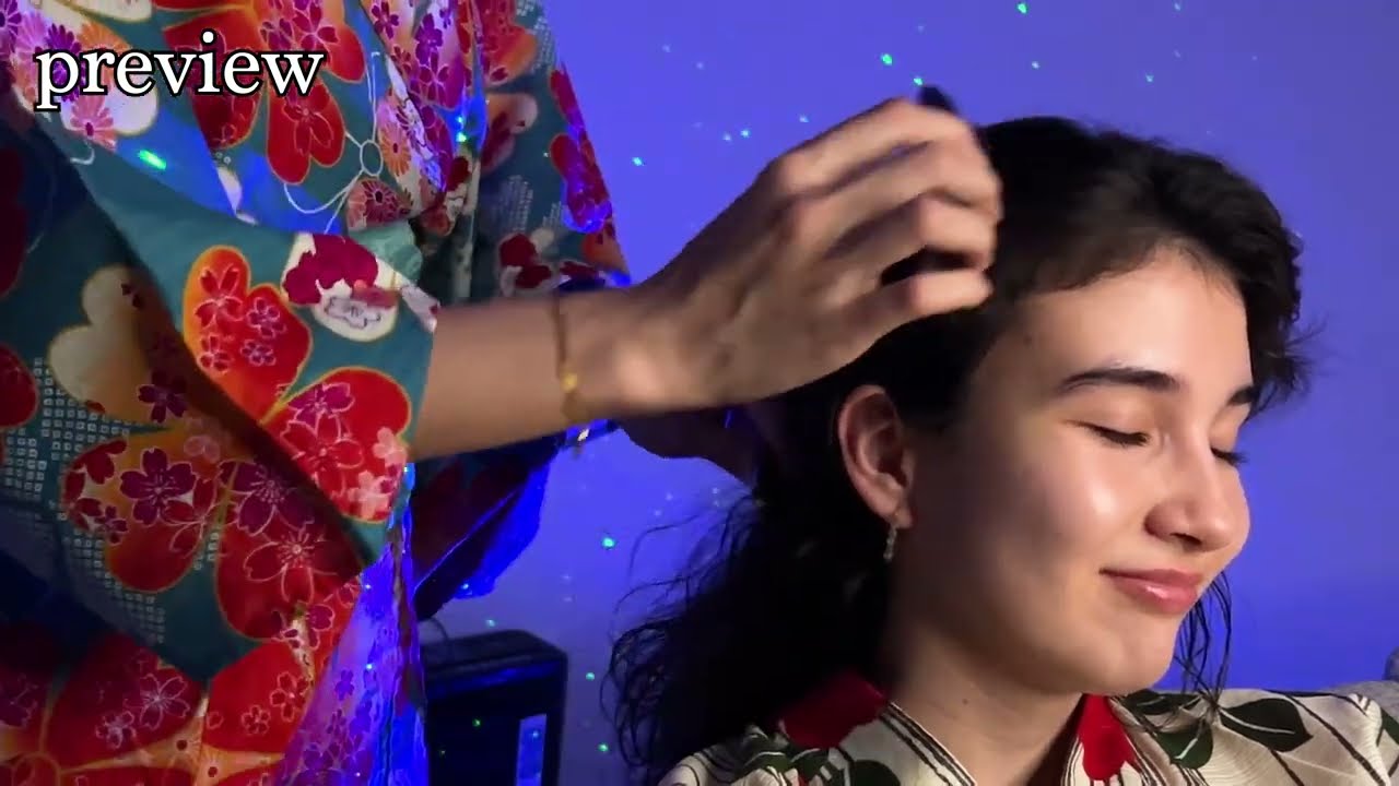 ASMR I got Scalp Comb Massage at Home in Japan (Soft Spoken)