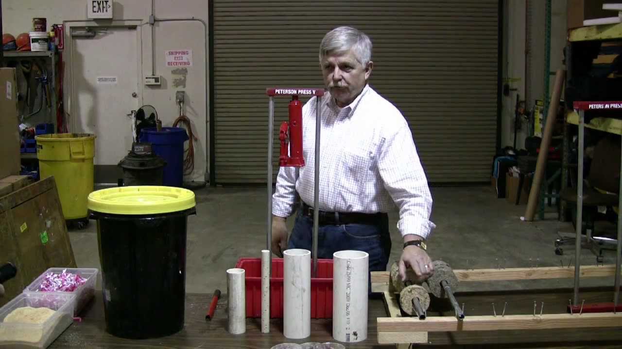 Using the Peterson Press to make Burnable Briquettes